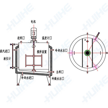 立式攪拌冷熱缸結(jié)構(gòu)圖